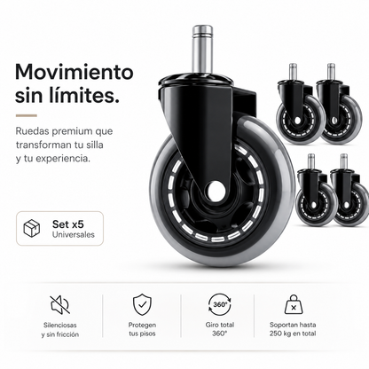 SilentRoll X 5Und - Tu silla nunca se sintió tan suave y silenciosa